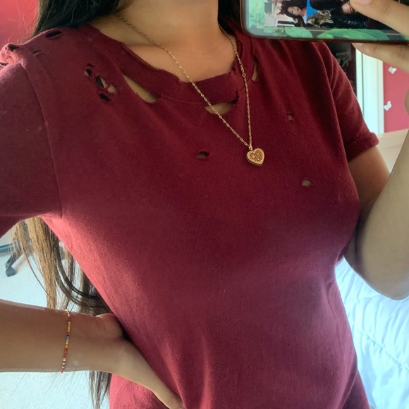 ✨2/$20✨ Distressed Hollister T-Shirt Dress - Picture 2 of 2